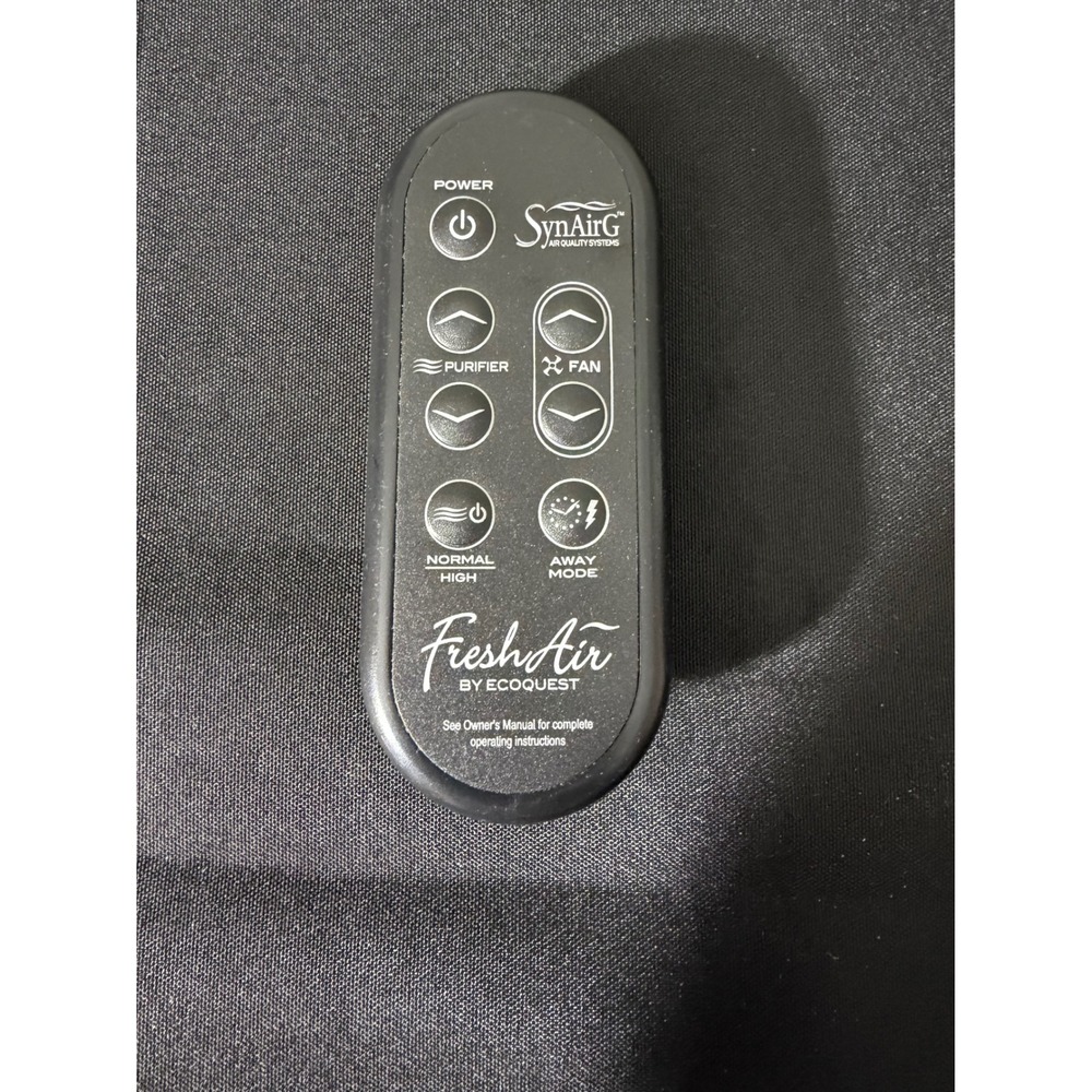 EcoQuest Fresh Air SynAirG Remote Control Black Excellent Purifier Fan Away Mode